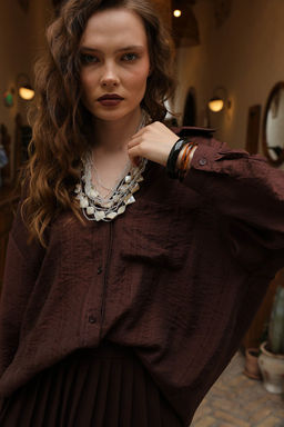 Sar? Dokulu Cep Detayl? Dokuma Gomlek TWOAW26GO00072 - Trendyolmilla фото 11