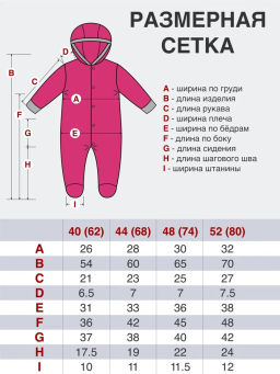 Комбинезон ясельный флисовый фуксия - Утенок фото 7