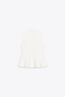 PEPLUM KNIT WAISTCOAT TOP - Zara фото 6