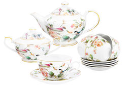 Чайный набор 14 пр. 250 мл Певчие птички NEW BONE CHINA - Elan gallery фото 2