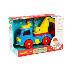 Конструктор-транспорт Автомобиль-экскаватор (34 элемента) (в коробке)