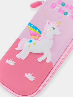 Футляр-пенал школьный розовый с единорогом - Mark formelle фото 2