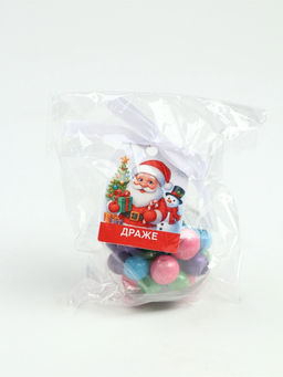 Цена за 2 шт. Драже новогоднее в круглой банке с шильдом Дед Мороз, 35 г - Фабрика счастья фото 5