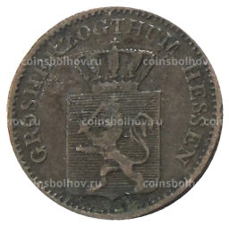 1 пфенниг 1861 года Германские государства  Гессен  Дармштадт