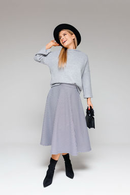 Джемпер AmberA 1004-5 серый  фото 4