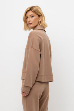 ЕВТ 3282/охра коричневая джемпер-поло жен