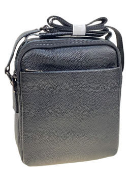 Сумка мужская из натуральной кожи, цвет черный