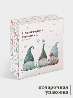Блинница новогодняя Доляна Домашние гномики, 23.5?9.7 см, доломит, белая