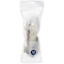 Цена за 4 шт. Мочалка для тела "PREMIUM - FERGAMO", цвет белый / капучино, 26*6см, 60грамм (зип пакет и наклейка Ultramarine)