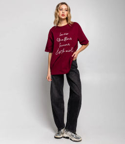 Футболка #КТ705 (4), бордовый