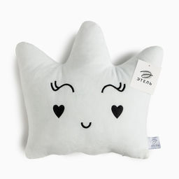 Подушка декоративная Этель Корона белая, 48х38см, велюр, 100% п/э  фото 5