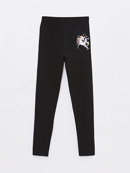 Beli Lastikli Bask?l? K?z ?ocuk Tayt