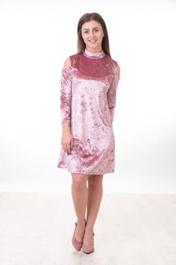 Платье Бархат розовое