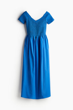 Vestido off-the-shoulder con cuerpo nido de abeja - H&m фото 9