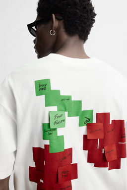EMBROIDERED NOTES T-SHIRT - Zara фото 6