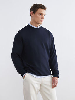 Bisiklet Yaka Erkek Sweatshirt