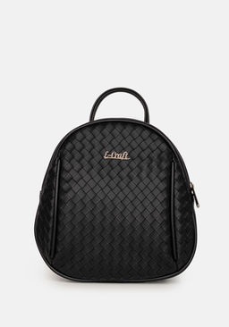 Рюкзак Модель №1466 | кожзам | плетенка | черный | Р817-1 | 33292