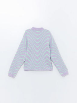 Bisiklet Yaka Desenli K?z ?ocuk Kazak - Waikiki фото 3