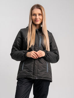 Демисезонный женский костюм "Membrane" т.серый-черный