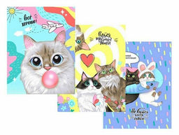 К-т полотенец Кис-кис 50*60 см. - 3 шт. вафля хлопок 100% - Лен поволжья фото 2