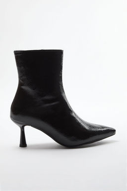 Trendyol Shoes Siyah Fermar Detayl? Sivri Burun Ince Topuklu Kad?n Bot TAKAW25BO00005 - Trendyolmilla фото 4