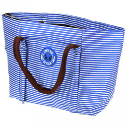 Lunch bag Сумка обеденная 26х13,5х22см (34см с ручками), полиэстер, на подкладке, внутренний карман на молнии, наружный карман, сумка-вставка 24х11,5х21см термоизоляция на молнии, синий (Китай)