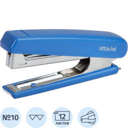Степлер ATTACHE 8209 (N10) до 12 лист. синий антистеп  фото 2
