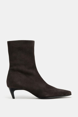SPLIT SUEDE KITTEN HEEL ANKLE BOOTS - Zara фото 2