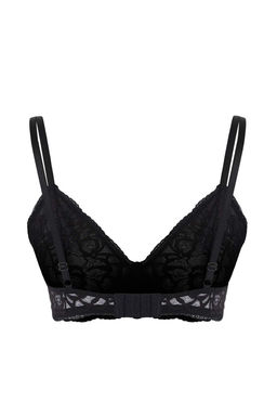 Siyah Tekli Dantel Duz Kaps?z T-Shirt Bra Sutyen THMAW26SU00000 - Trendyolmilla фото 6