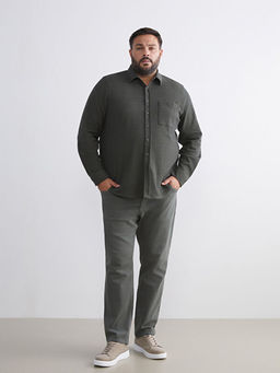 B?y?k Beden Dokulu Erkek G?mlek