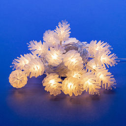 ULD-S0280-020/DTA WARM WHITE IP20 PINE CONES Гирлянда светодиодная Шишки , 20 светодиодов, 2,8 м, теплый белый, IP20, провод прозрачный.