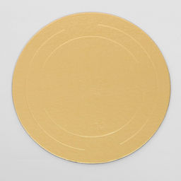 Цена за 10 шт. Подложка для торта усиленная, 26 см, золото, 2.5 мм