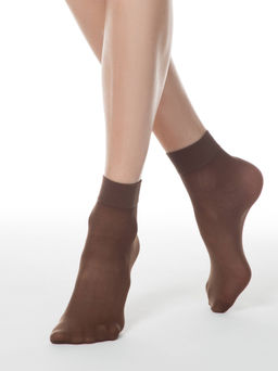 Цена за 2 пары Носки полиамидные Conte elegant mocca