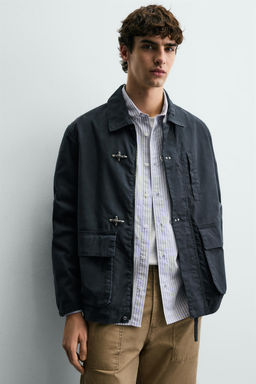 RELAXED FIT PARKA WITH FIREMAN CLASPS - Zara фото 5