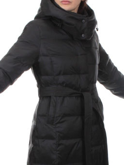 3069 BLACK Пуховик облегченный зимний женский (80% пух, 20% перо)