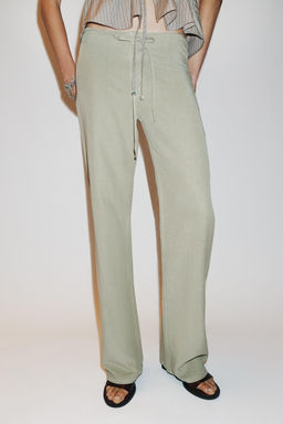 STRAIGHT PYJAMA TROUSERS - Zara фото 8