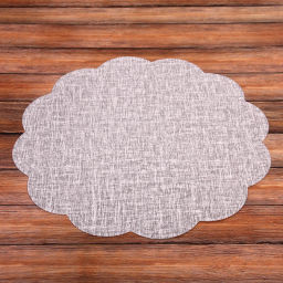 Цена за 3 шт. Салфетка плетеная 38см "Natural", серая