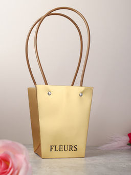 Пакет для цветов 13х9,5х15,5 см / CN-781 /уп 10/500/золото /2 СОРТ/ - ГалеонТрейд фото 2