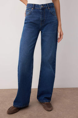 TRENDYOLMILLA Ac?k Mavi Yuksek Bel Wide Leg Jeans TWOSS25JE00132 фото 8