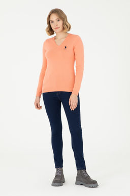 Женский базовый свитер с лососем Неожиданная скидка в корзине - U.s. polo assn фото 4