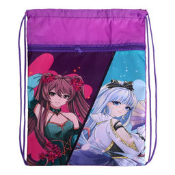 Мешок для обуви с карманом 420 х 340 мм, Calligrata МСО-7С, (мягкий полиэстер, плотность 210D) Аниме