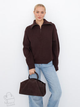Сумка женская кожаная 1126MF coffee Polina&Eiterou