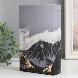 Шкатулка книга-сейф «Горы», дерево, искусственная кожа, 21×13×5 см