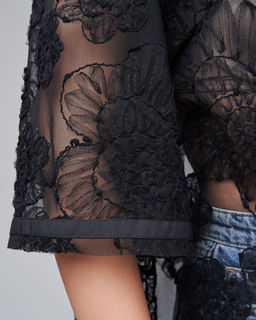 Рубашка ажурная черная - Sahar art lab фото 2