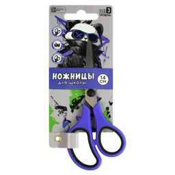 Ножницы для детей Феникс+, арт.68491/ 24 КРУТОЙ ПАНДА (фиолетовый, 14x6,3 см, длина лезвия: 5,2 см,