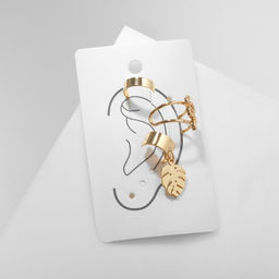 Серьги Каффы природа, набор 3шт, цвет золото - Queen fair фото 2