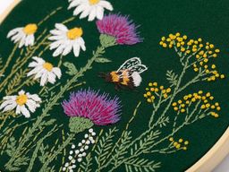 Набор для вышивания PANNA Живая картина JK-2233 Шмель и чертополох 13 х 13 см