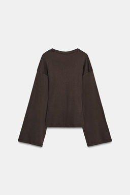 CAMISETA ENTALLADA SUPIMA® / Marr?n - Zara фото 2