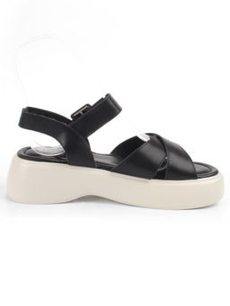 08-PEY256-2 BLACK Босоножки женские (натуральная кожа)