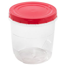 Банка для сыпучих продуктов пластмассовая 1л, д12,5см, h11,5см, закручивающаяся крышка (Россия) - Домашняя мода фото 2